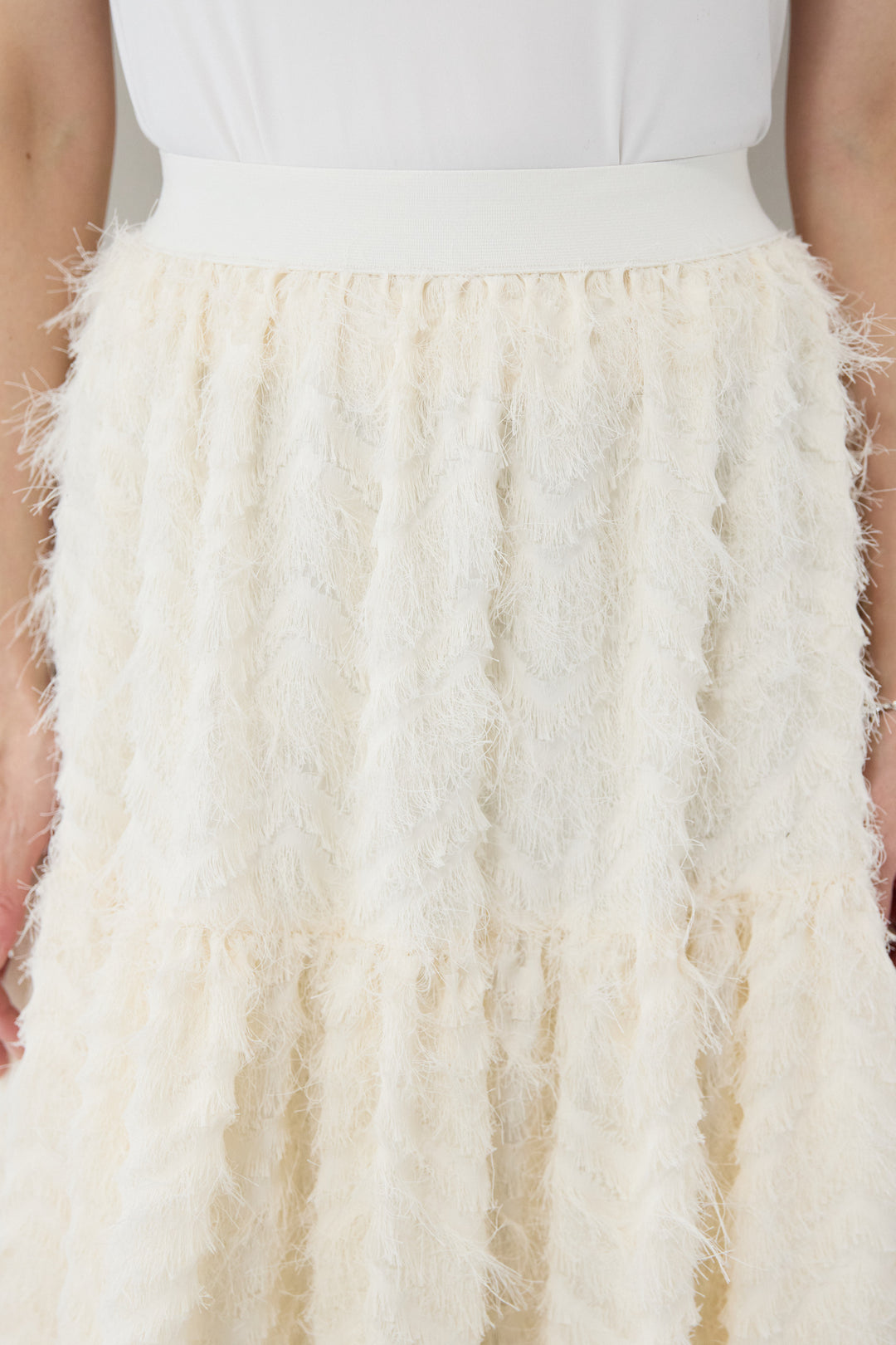 フリンジティアードスカート