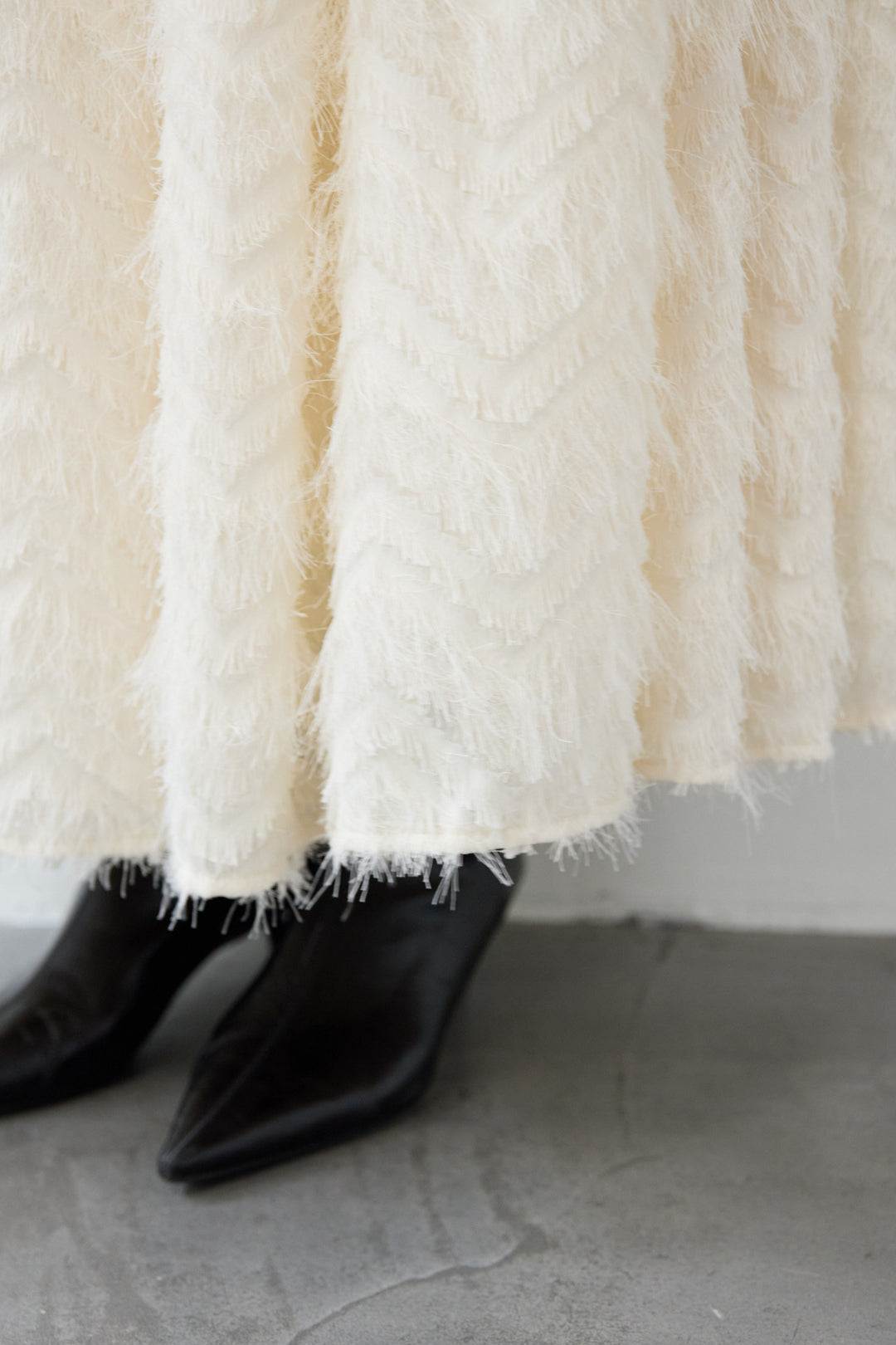 フリンジティアードスカート