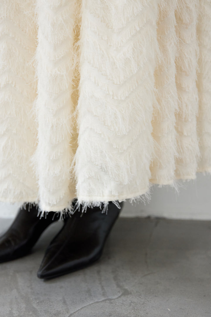 フリンジティアードスカート