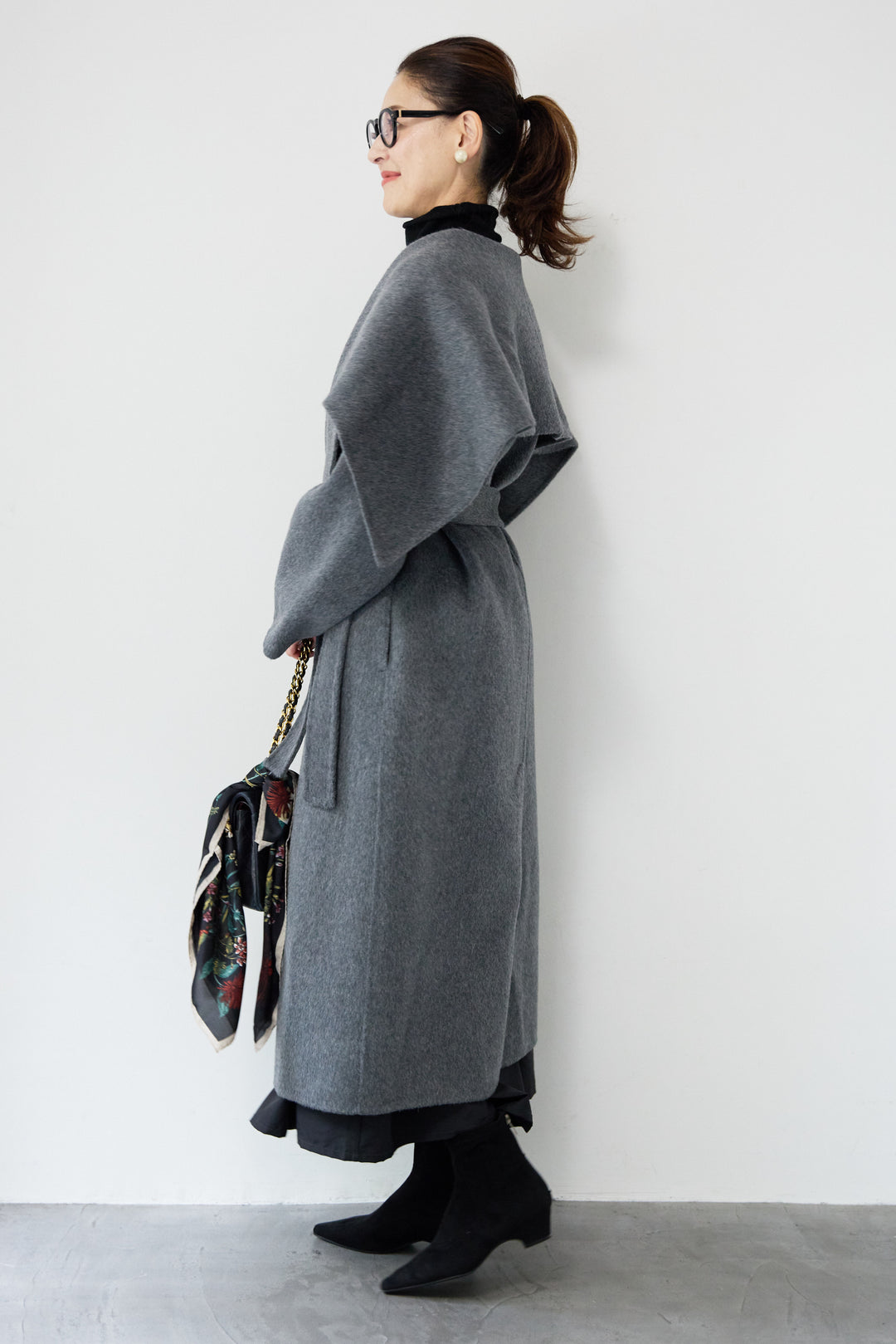 ビックカラーリバーウールコート