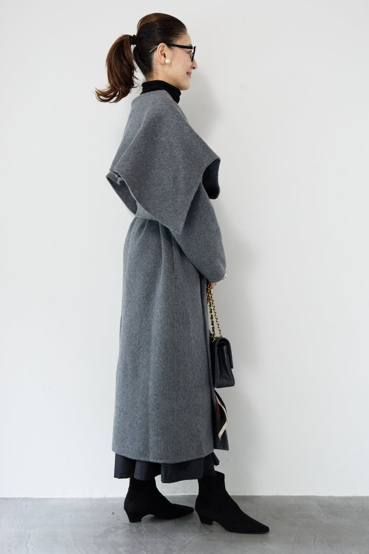 ビックカラーリバーウールコート