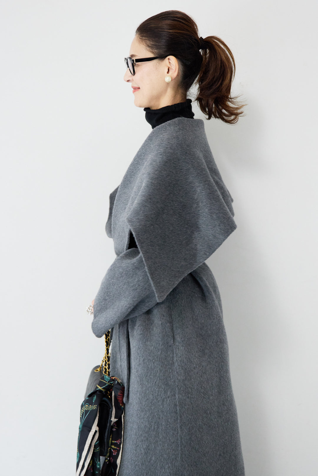 ビックカラーリバーウールコート