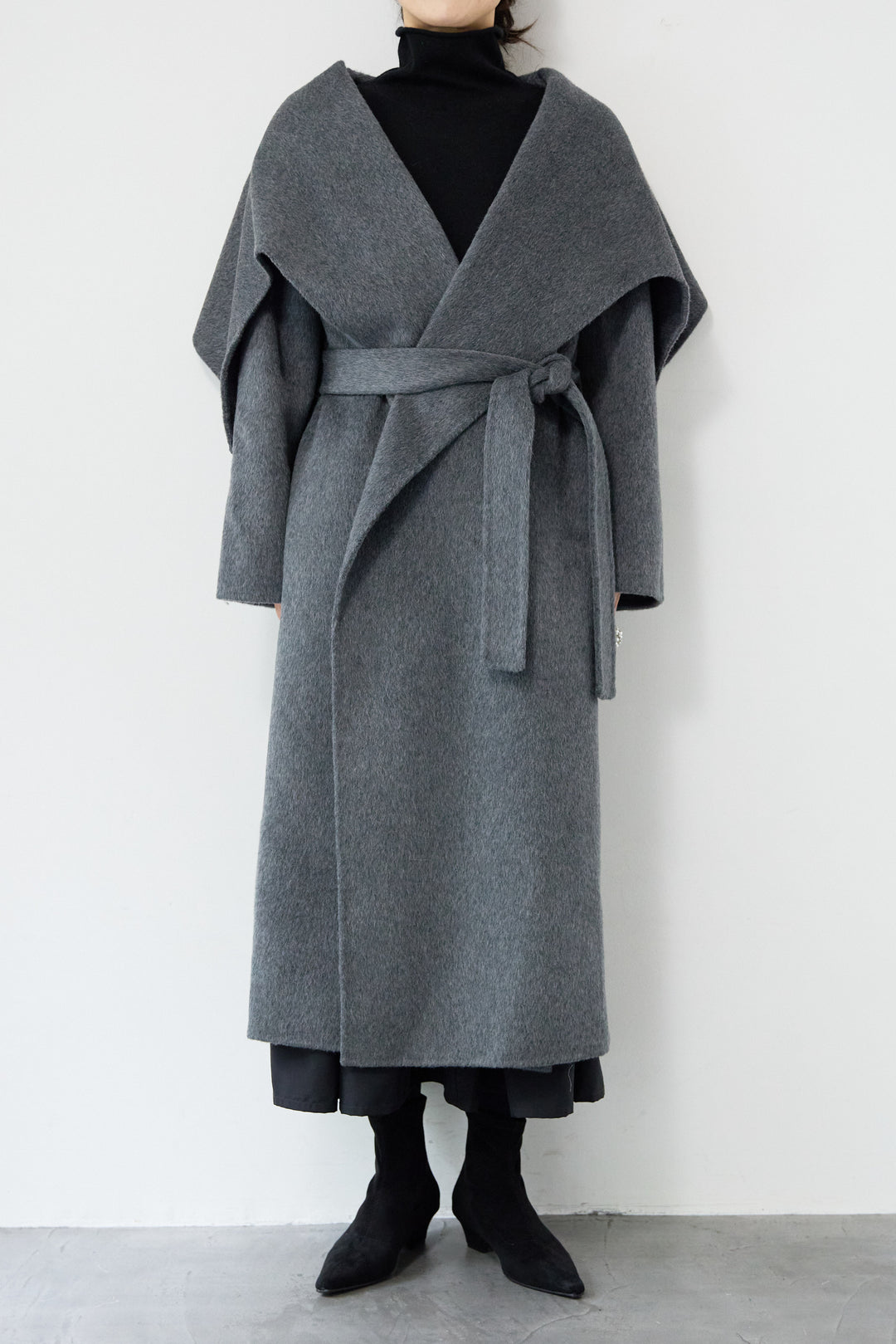 ビックカラーリバーウールコート