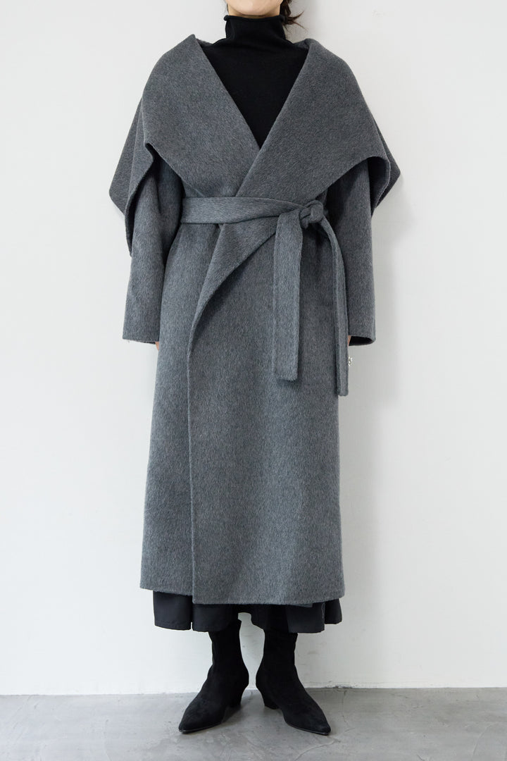 ビックカラーリバーウールコート