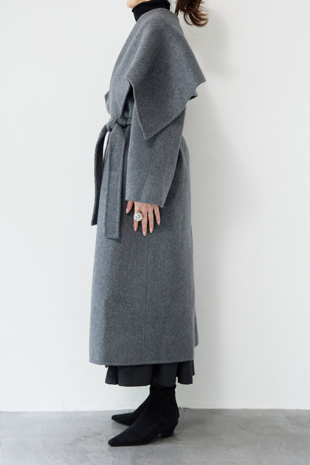 ビックカラーリバーウールコート