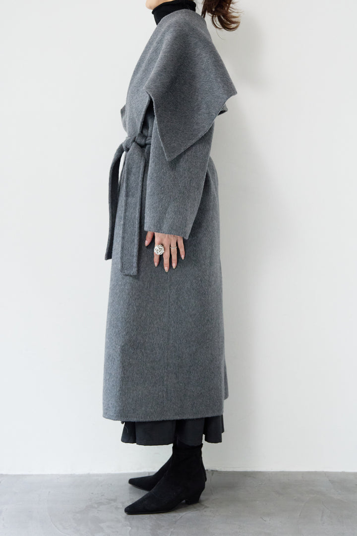 ビックカラーリバーウールコート