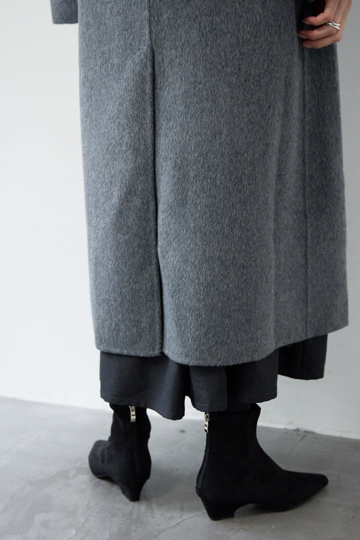 ビックカラーリバーウールコート