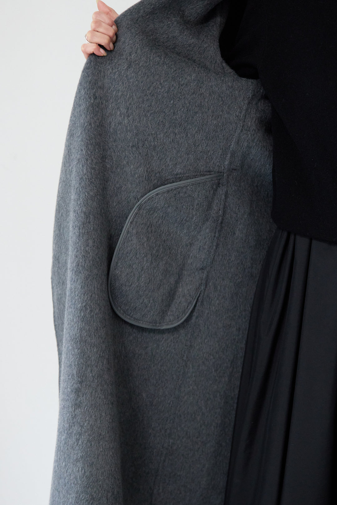 ビックカラーリバーウールコート