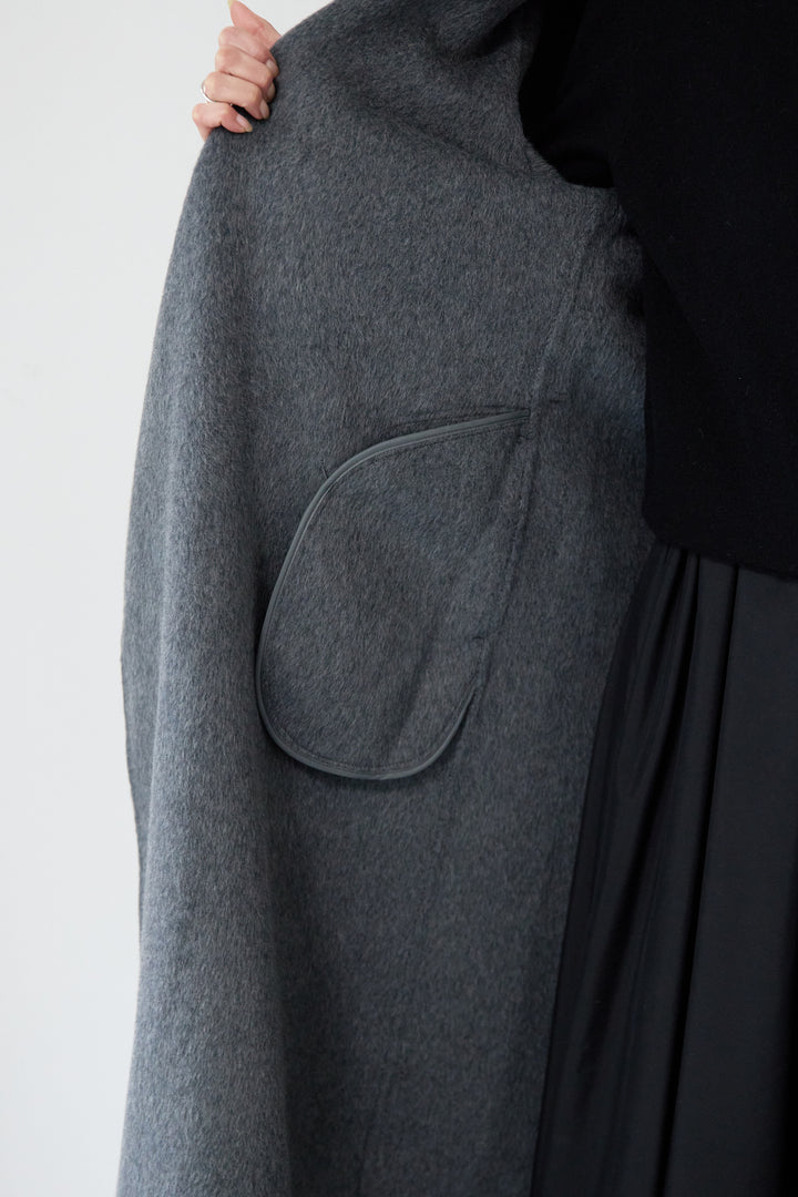 ビックカラーリバーウールコート