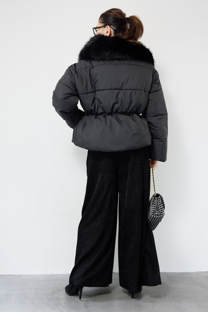 ファー襟付き中綿ジャケット