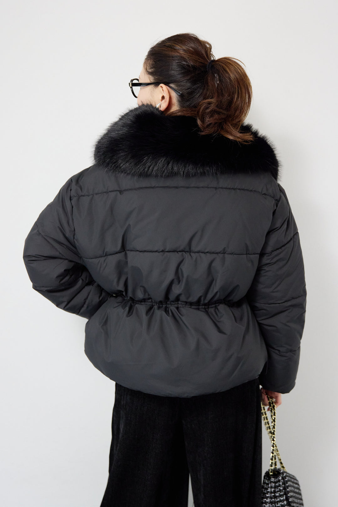 ファー襟付き中綿ジャケット