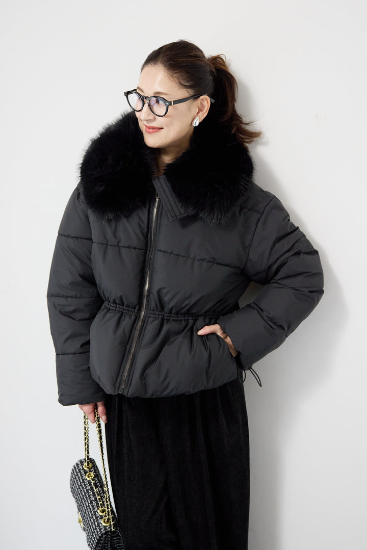 ファー襟付き中綿ジャケット