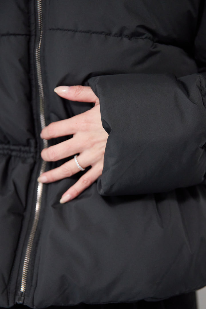 ファー襟付き中綿ジャケット