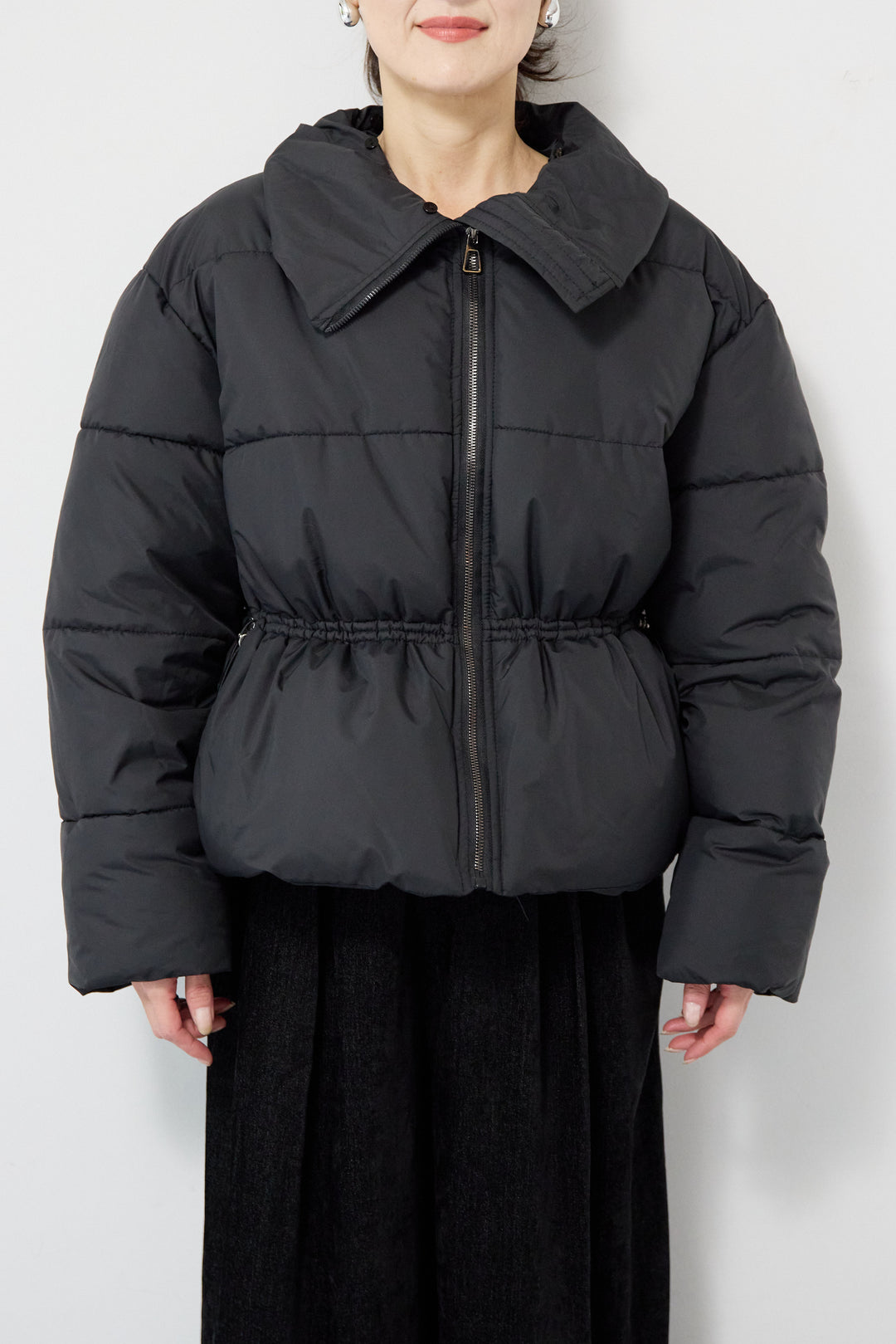 ファー襟付き中綿ジャケット