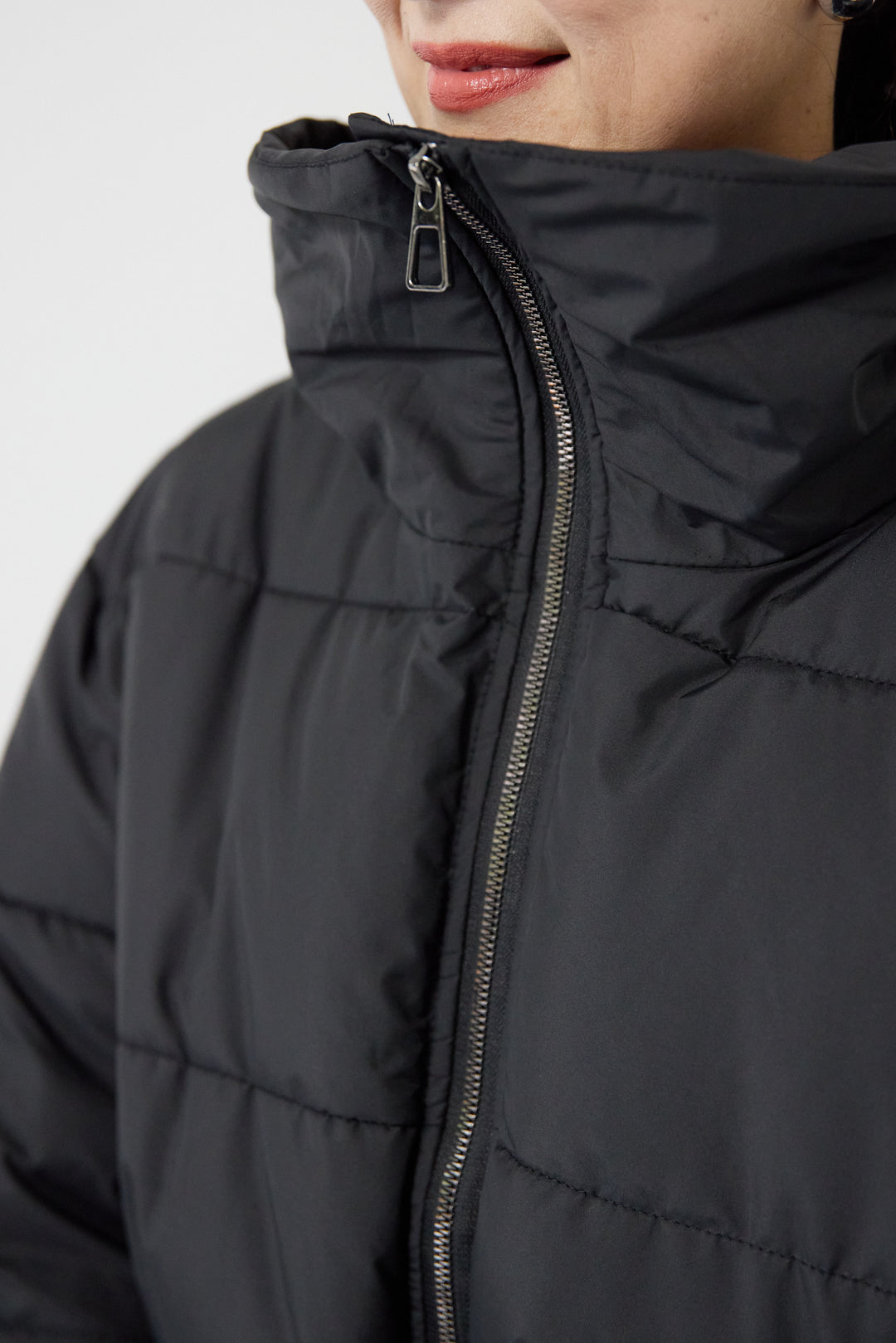 ファー襟付き中綿ジャケット