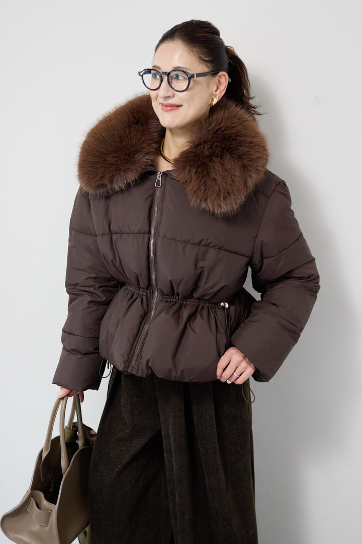 ファー襟付き中綿ジャケット