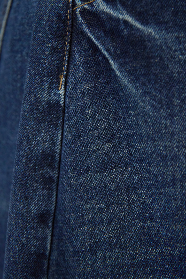 [SET]ウォッシャブルポンチョニット+カーブデニムパンツ(2set)