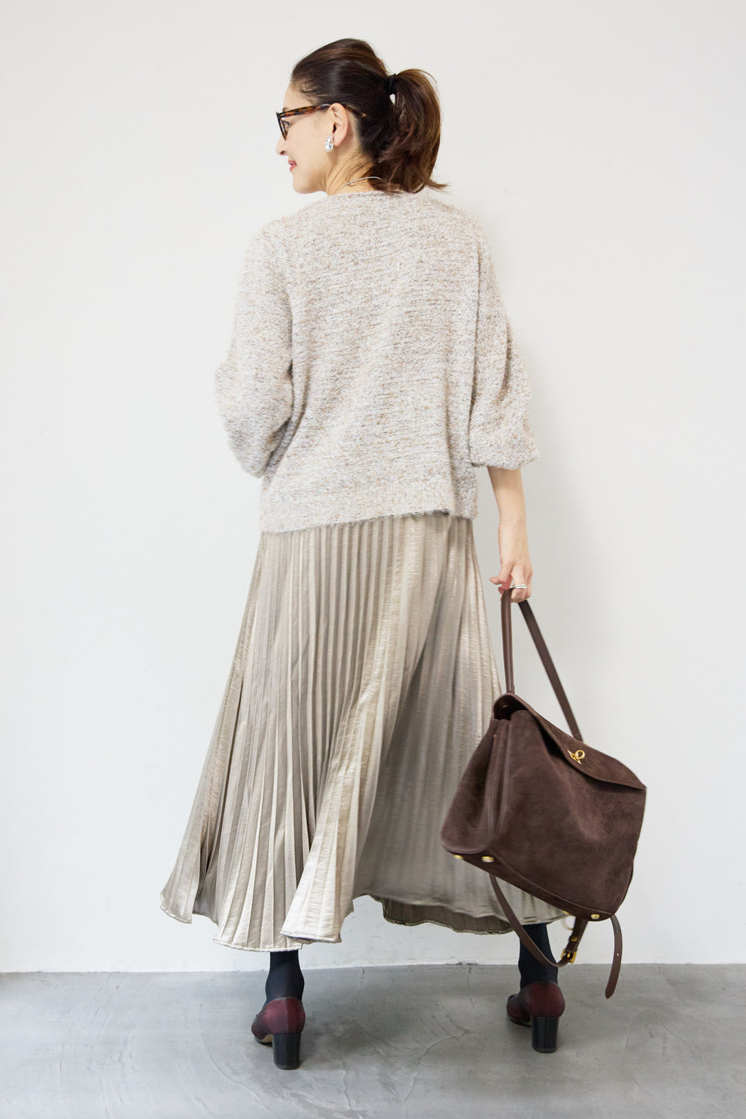 ひげネップヤーンニットプルオーバー