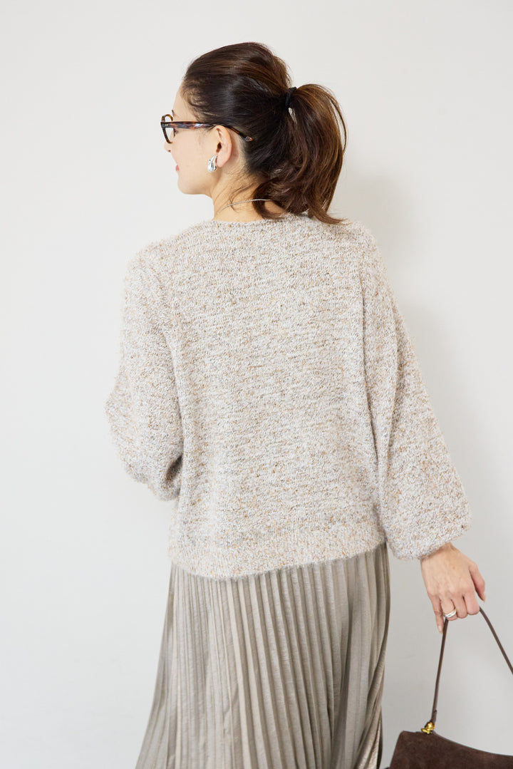 ひげネップヤーンニットプルオーバー