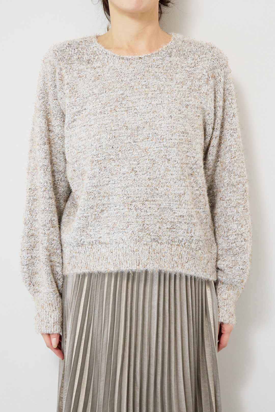 ひげネップヤーンニットプルオーバー