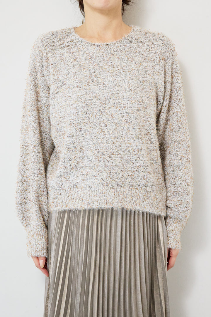 ひげネップヤーンニットプルオーバー