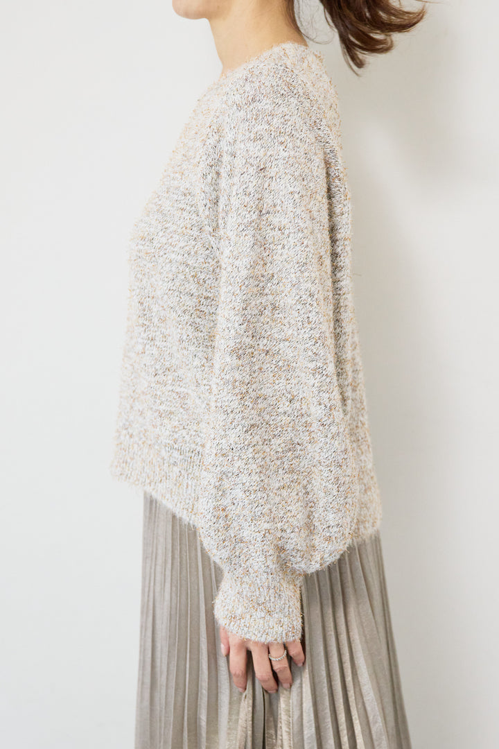 ひげネップヤーンニットプルオーバー