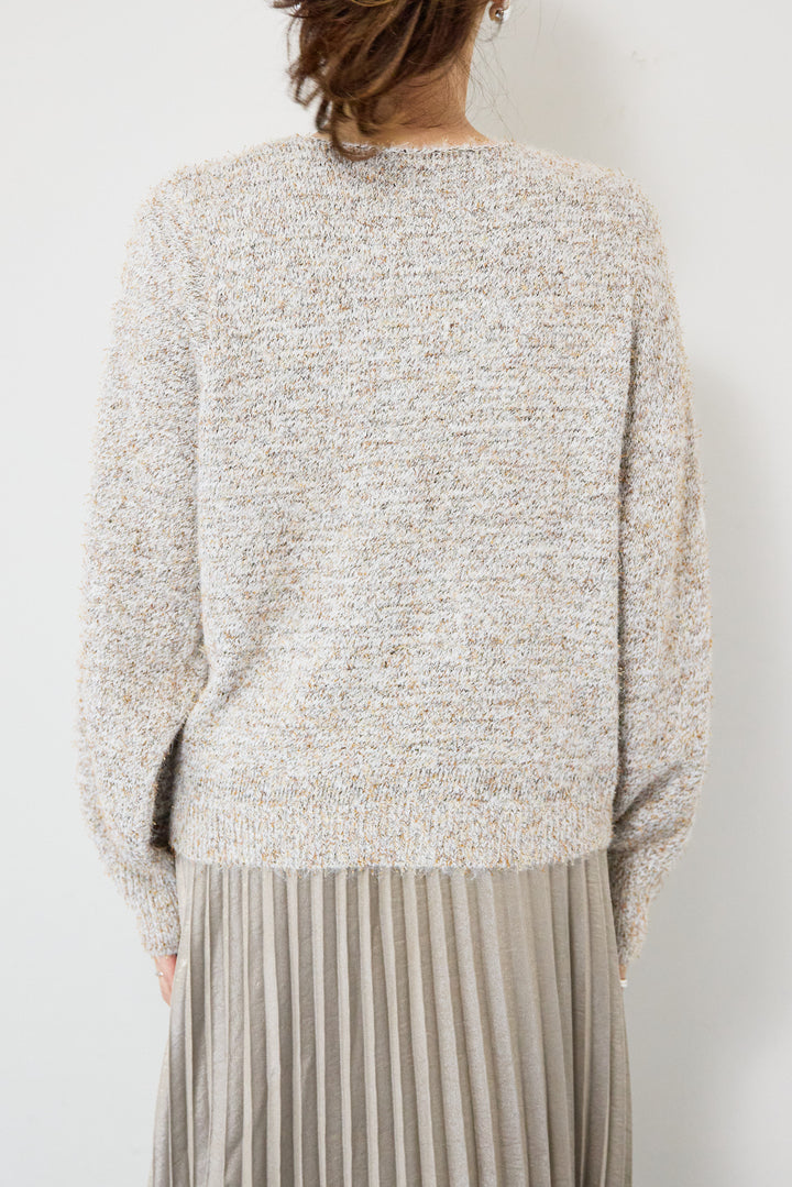 ひげネップヤーンニットプルオーバー