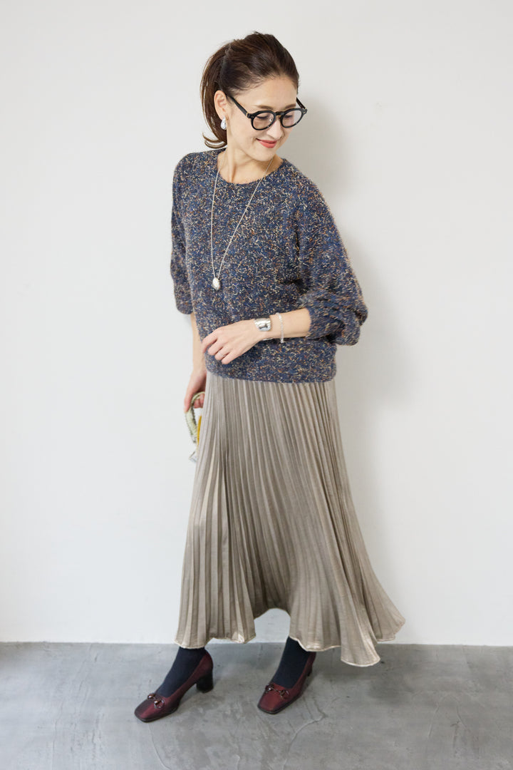 ひげネップヤーンニットプルオーバー