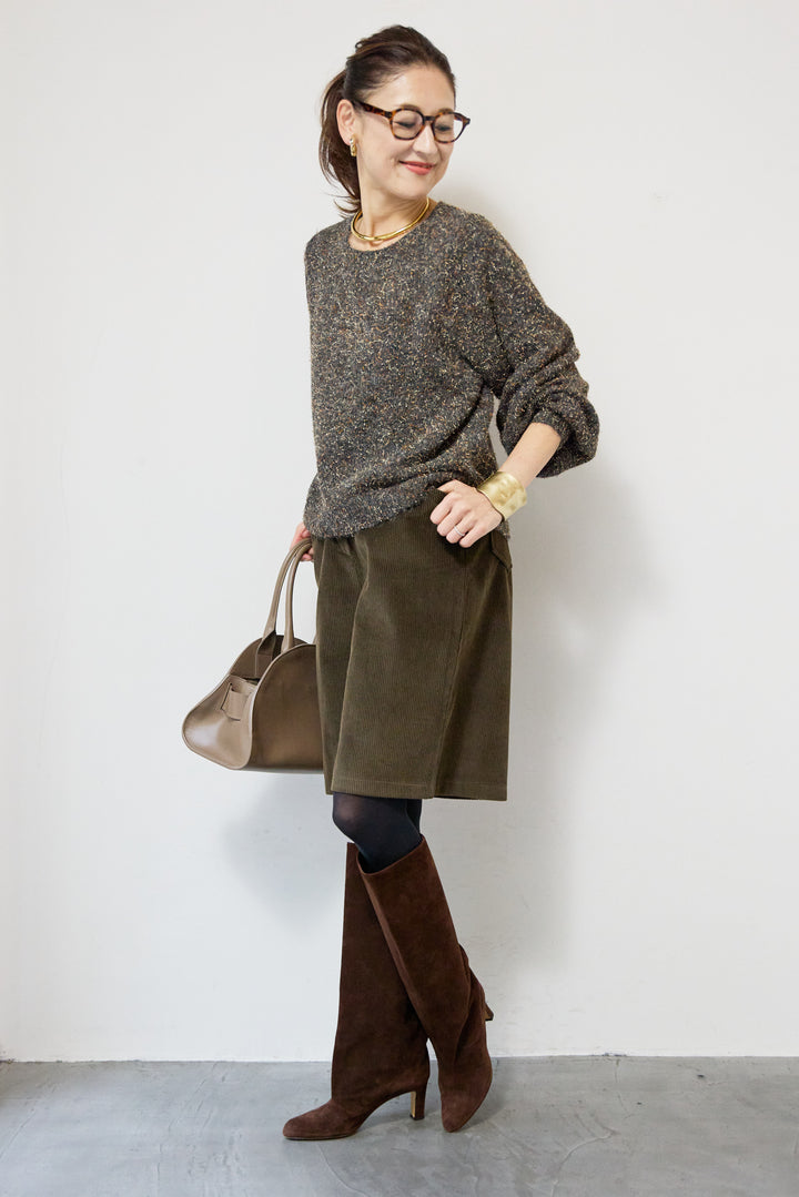 ひげネップヤーンニットプルオーバー