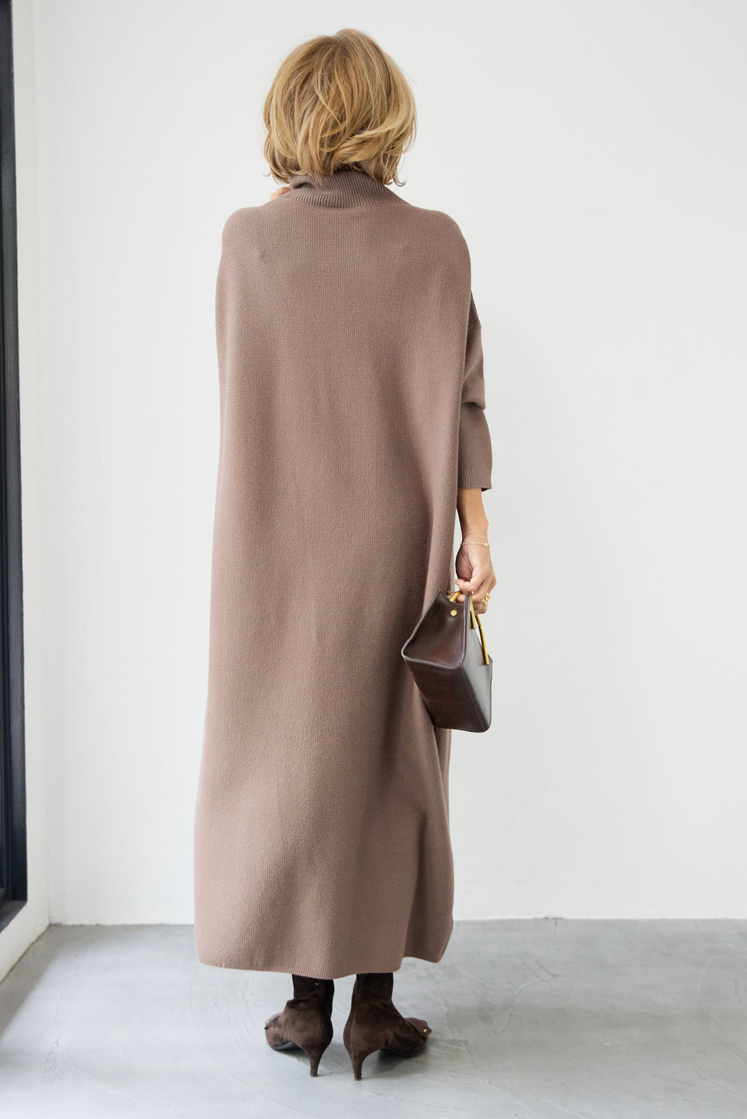 ソフトタッチタートルニットワンピース