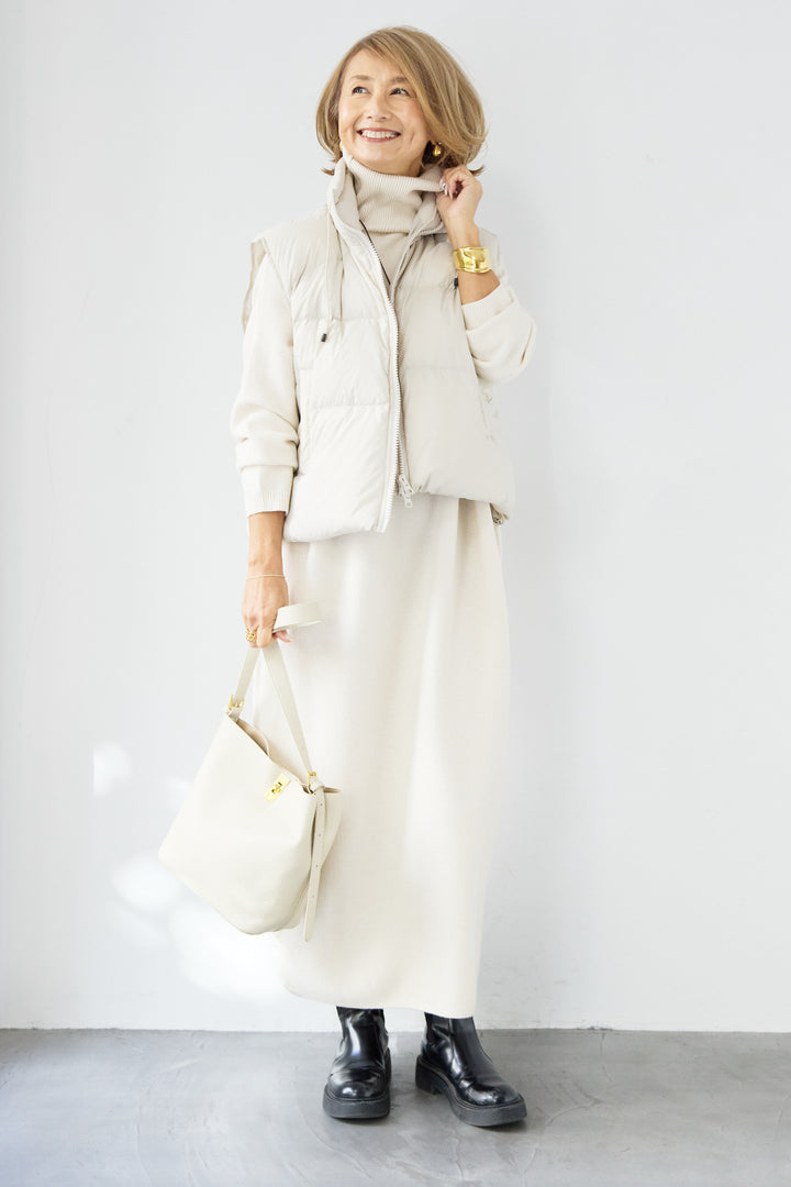 ソフトタッチタートルニットワンピース