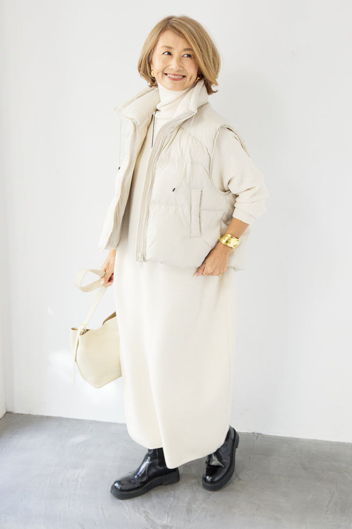 ソフトタッチタートルニットワンピース