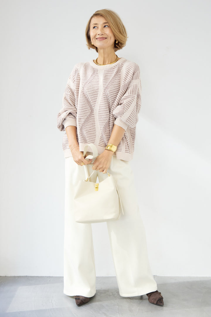 裏起毛イージーワイドパンツ