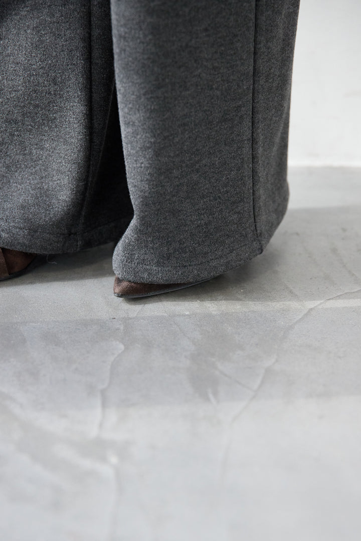 裏起毛イージーワイドパンツ