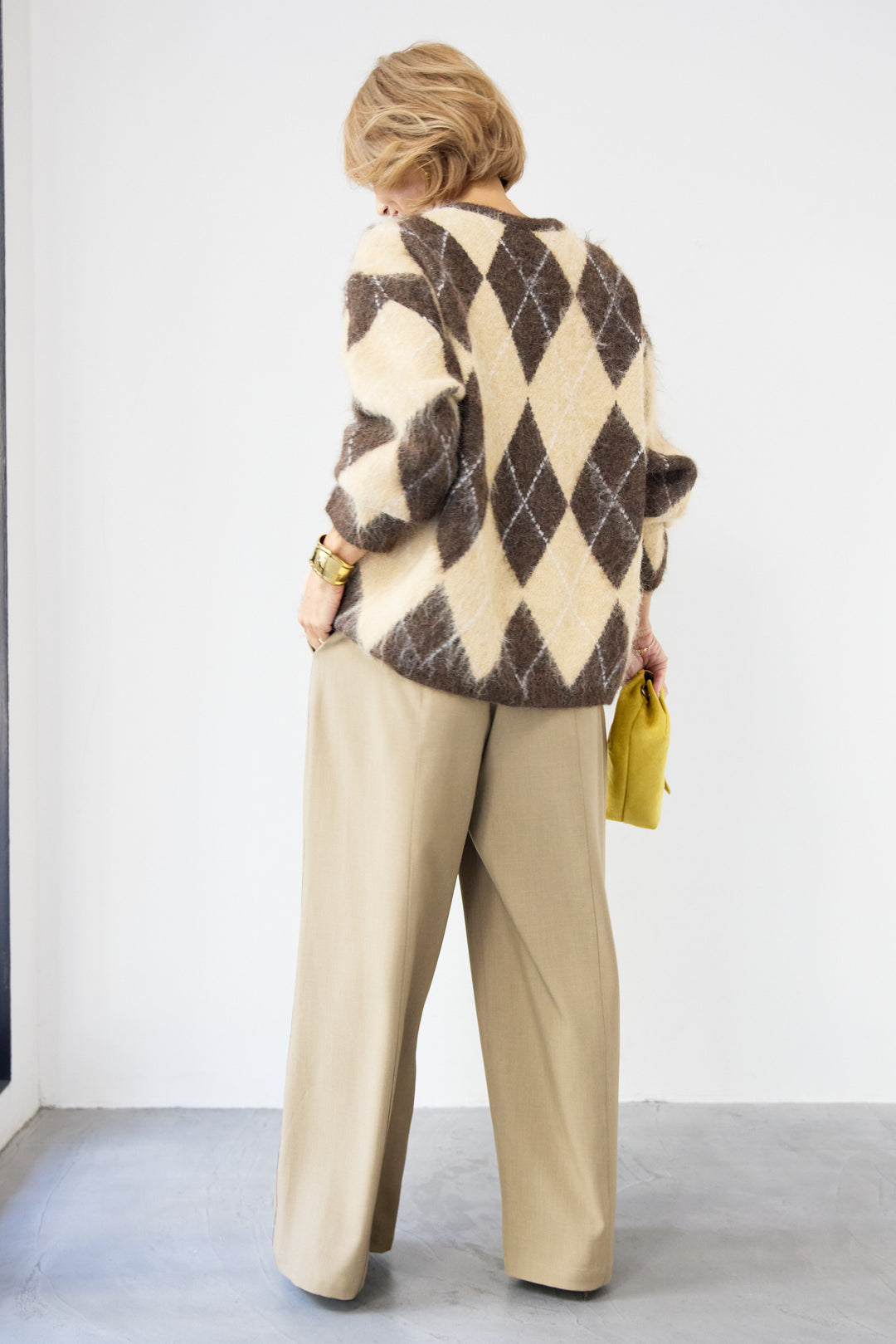 サイドライン ワイドストレートパンツ