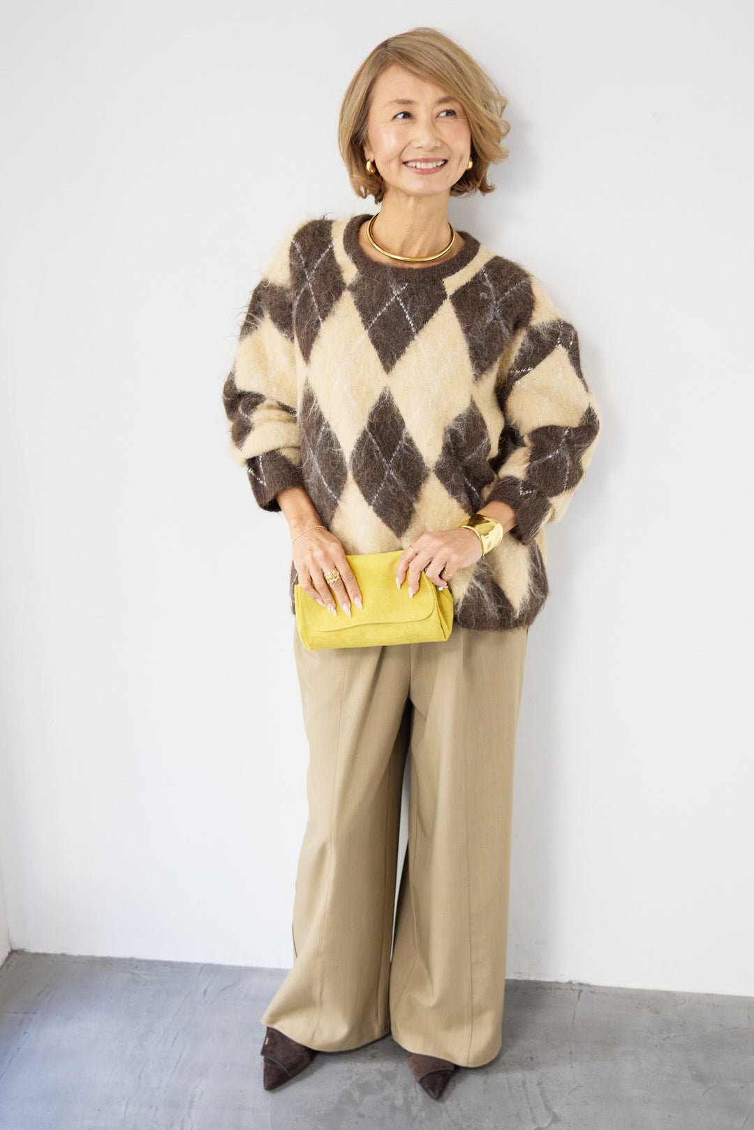 サイドライン ワイドストレートパンツ