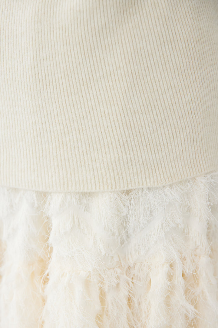 ホールガーメントタートルリブニット