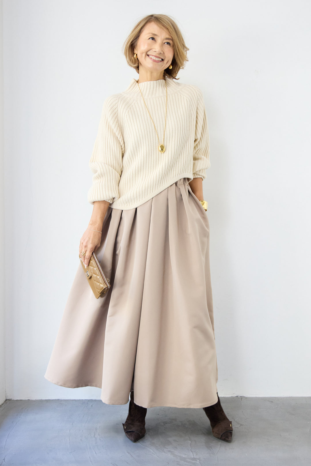 アシメヘムリブニット