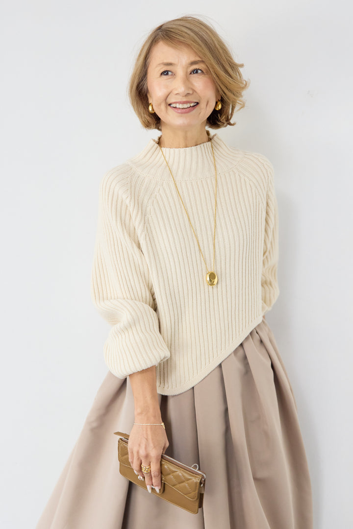 アシメヘムリブニット