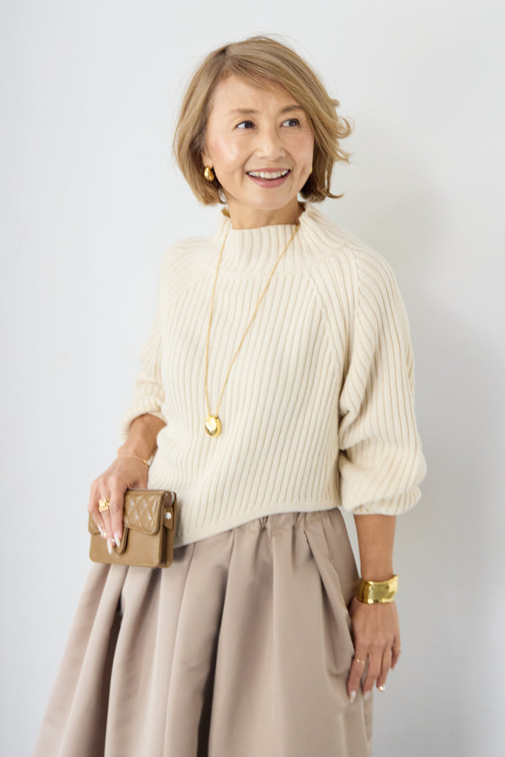 アシメヘムリブニット