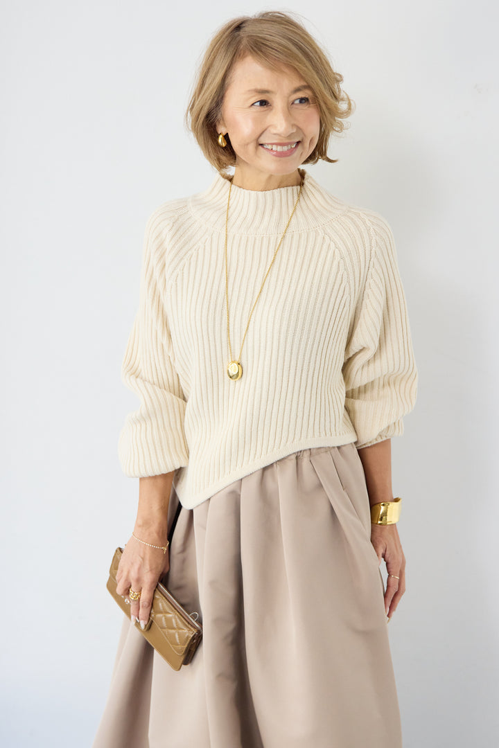 アシメヘムリブニット