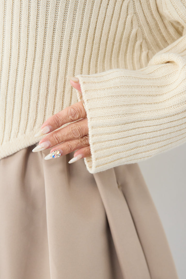 アシメヘムリブニット