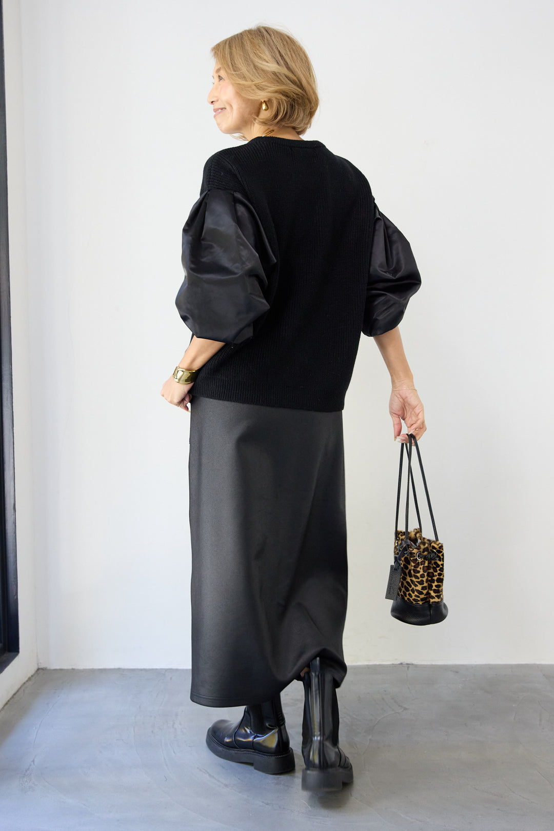 ナイロンツイルニットプルオーバー