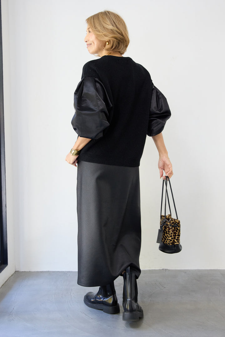 ナイロンツイルニットプルオーバー