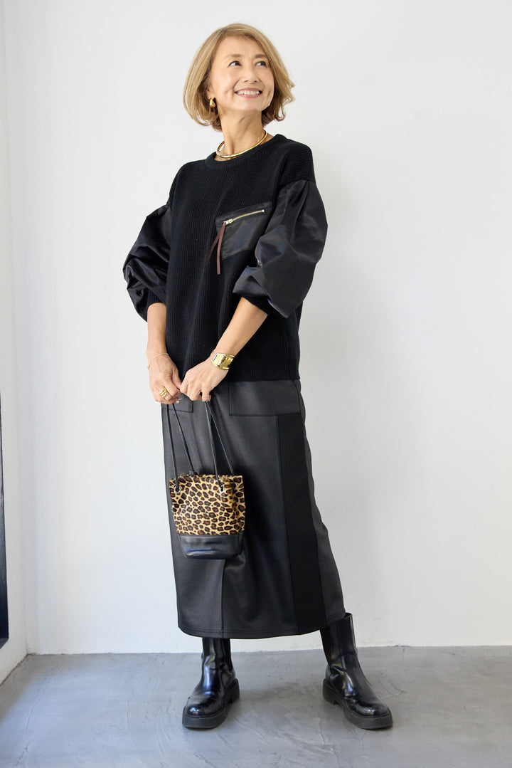 ナイロンツイルニットプルオーバー