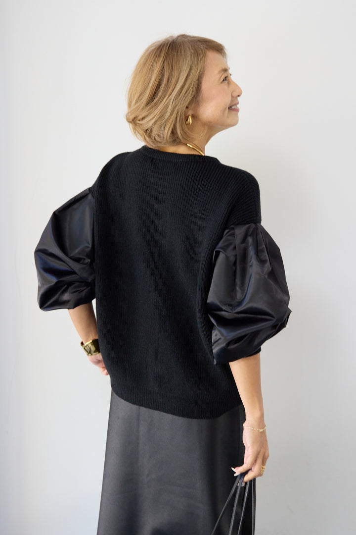 ナイロンツイルニットプルオーバー