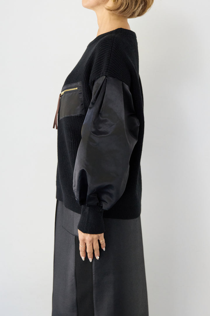 ナイロンツイルニットプルオーバー