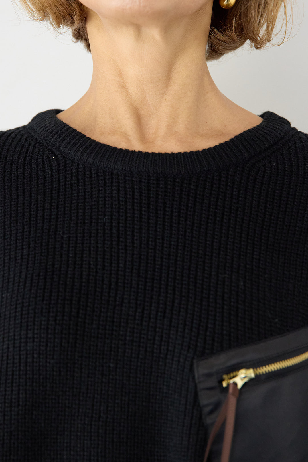 ナイロンツイルニットプルオーバー