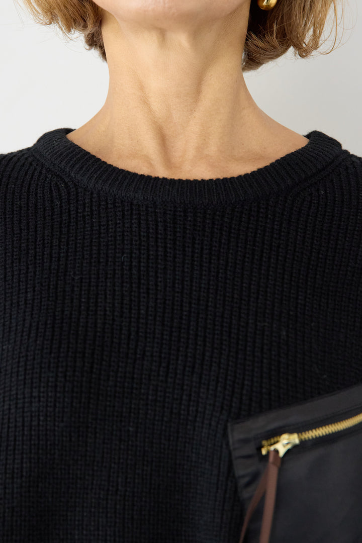 ナイロンツイルニットプルオーバー