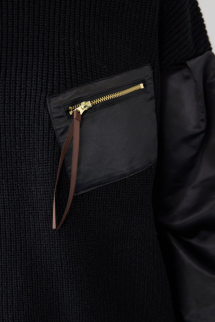 ナイロンツイルニットプルオーバー